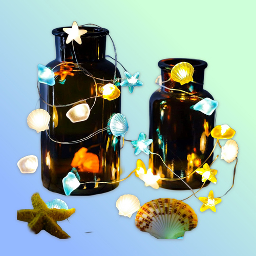 Beach Themed Curtain Lights