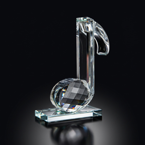 Eighth Note Crystal Sculpture