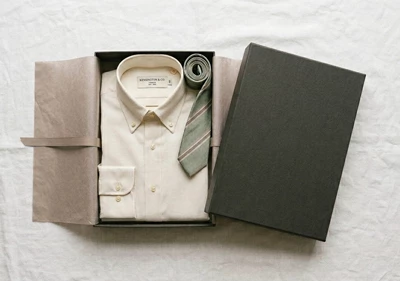 A shirt in a gift box