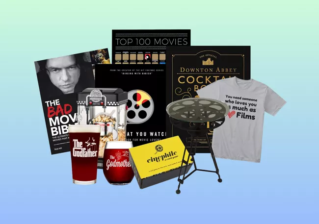 Artistic image depicting a movie lover
