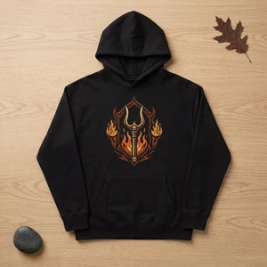 Hades Trident Flame Hoodie
