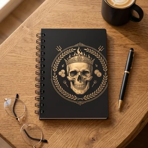 Hades Skull Spiral Journal with Dark Aesthetic