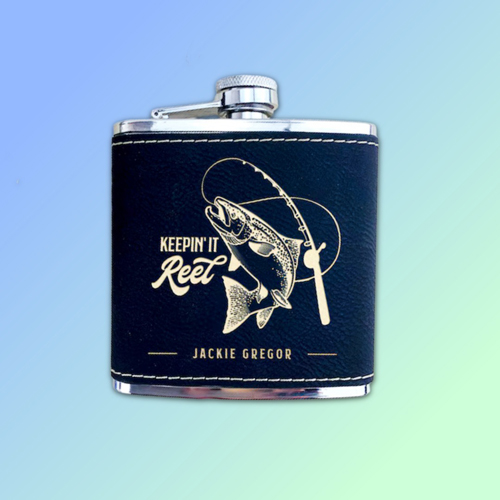 Fishing Themed Flask