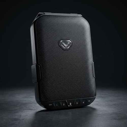 Compact portable handgun lock box with electronic lock