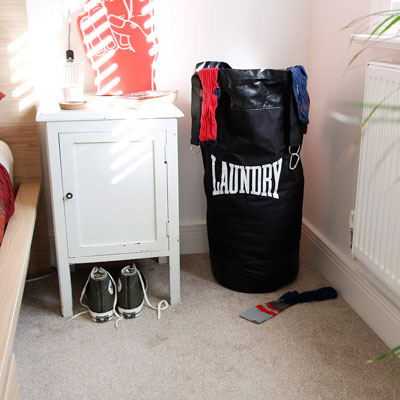 Punching Bag Laundry Basket