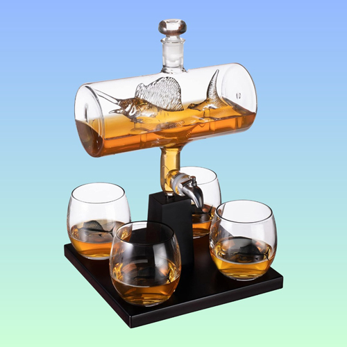 Sailfish Themed Whiskey Decanter