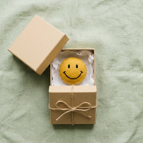 A woman with her gift
