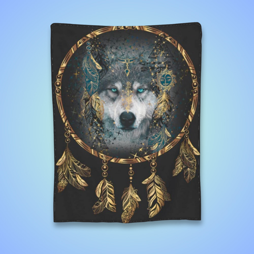 Wolf Fleece Blanket