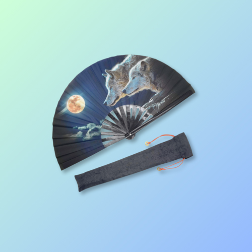 Wolf Hand Fan