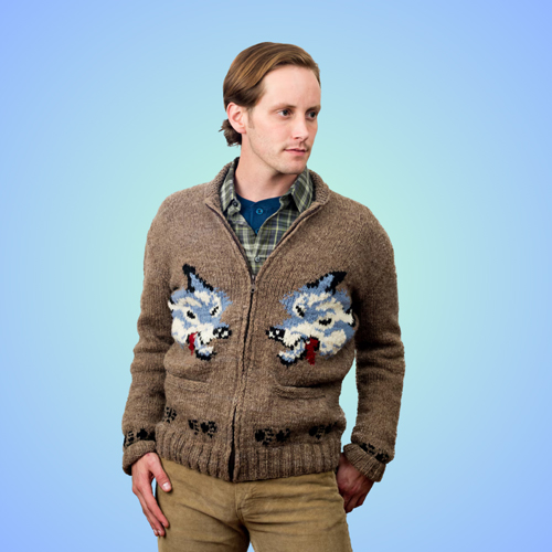 Wolf Design Handmade Sweater