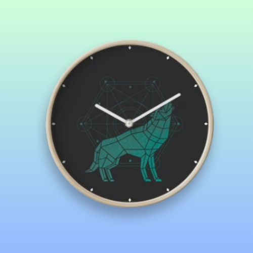 Wolf Wall Clock