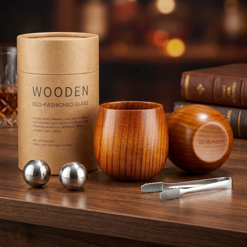 Wooden Bourbon Glass